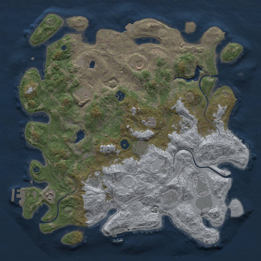 Rust Map: Procedural Map, Size: 4250, Seed: 20240606, 16 Monuments