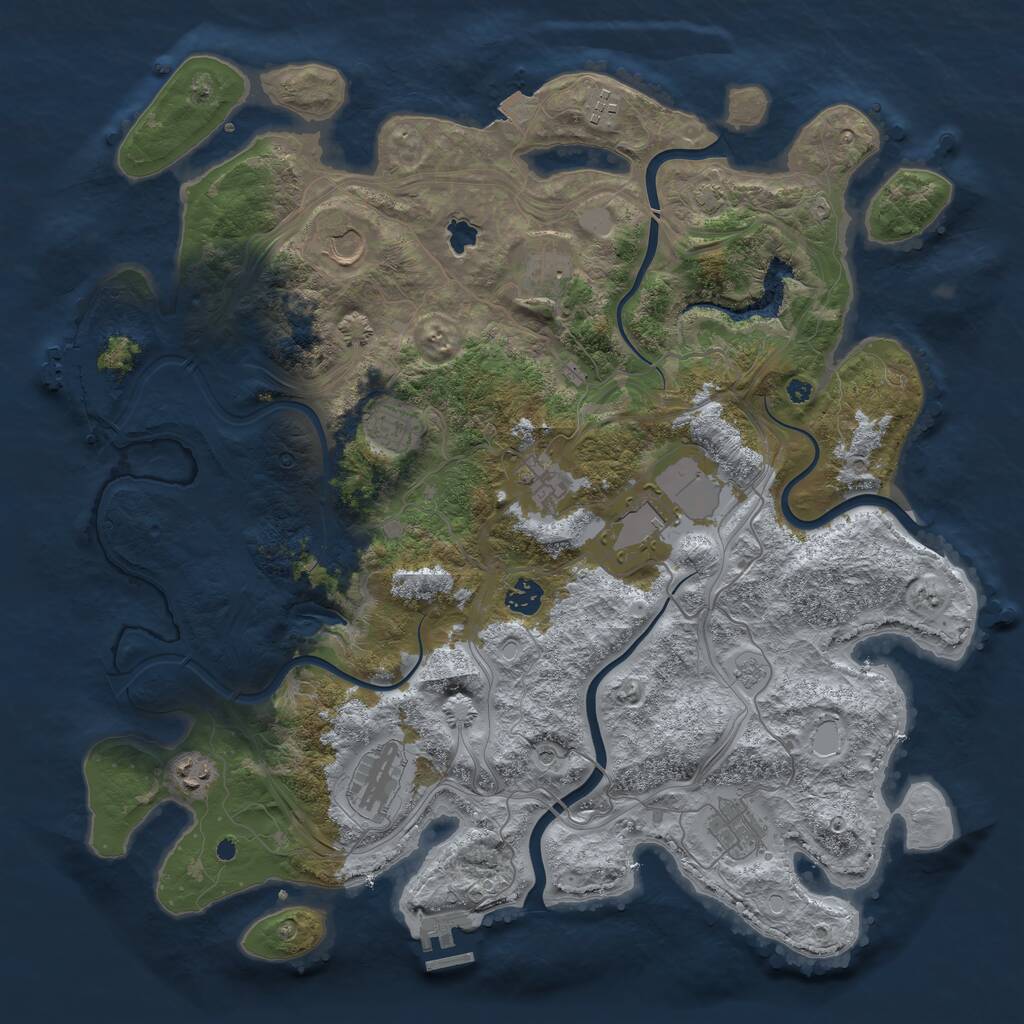Rust Map: Procedural Map, Size: 4250, Seed: 20240606, 16 Monuments