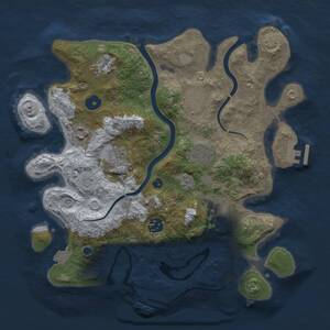 Thumbnail Rust Map: Procedural Map, Size: 3300, Seed: 1031938900, 14 Monuments