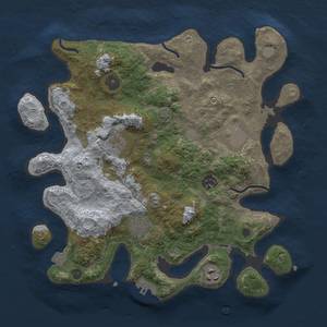 Thumbnail Rust Map: Procedural Map, Size: 3300, Seed: 1031938900, 12 Monuments