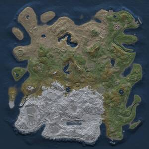 Thumbnail Rust Map: Procedural Map, Size: 4500, Seed: 109450214, 15 Monuments