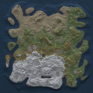 Thumbnail Rust Map: Procedural Map, Size: 4500, Seed: 109450214, 19 Monuments