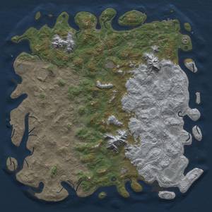 Thumbnail Rust Map: Procedural Map, Size: 6000, Seed: 456872700, 19 Monuments