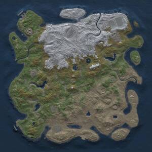 Thumbnail Rust Map: Procedural Map, Size: 4500, Seed: 372530127, 16 Monuments