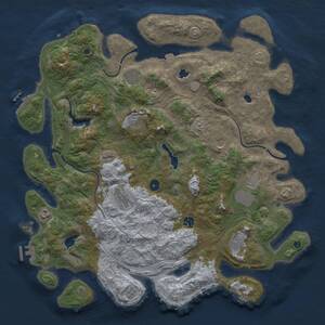 Thumbnail Rust Map: Procedural Map, Size: 4500, Seed: 84631671, 15 Monuments