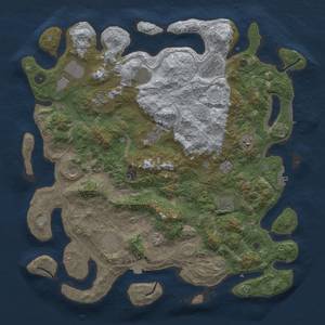 Thumbnail Rust Map: Procedural Map, Size: 4500, Seed: 1948039764, 19 Monuments