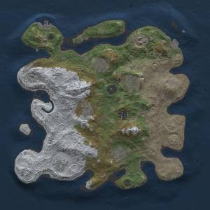 Thumbnail Rust Map: Procedural Map, Size: 3300, Seed: 631366154, 14 Monuments