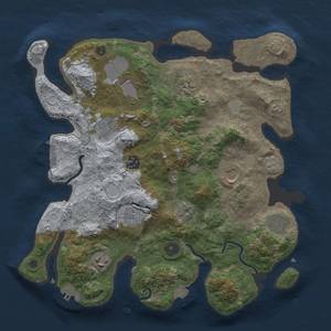 Thumbnail Rust Map: Procedural Map, Size: 3500, Seed: 1153762476, 17 Monuments