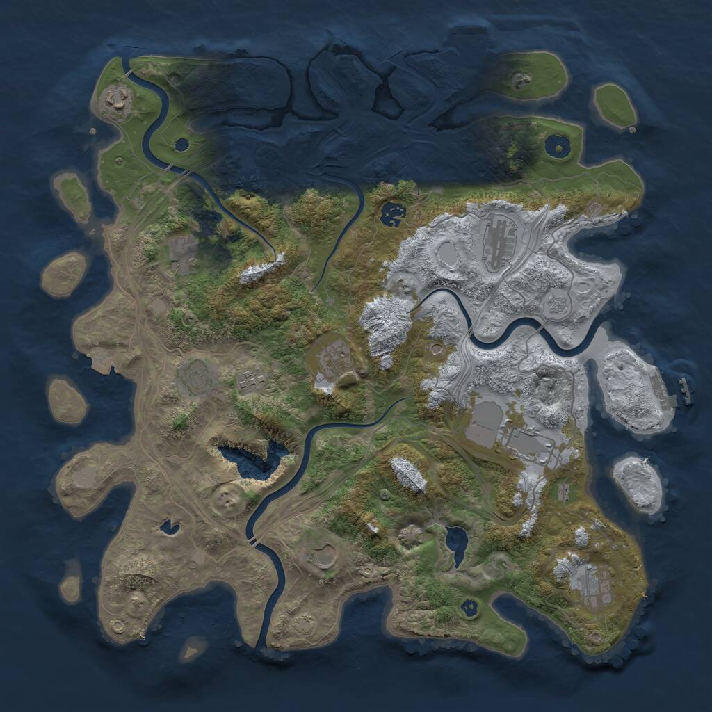 Rust Map: Procedural Map, Size: 4250, Seed: 1116476232, 16 Monuments