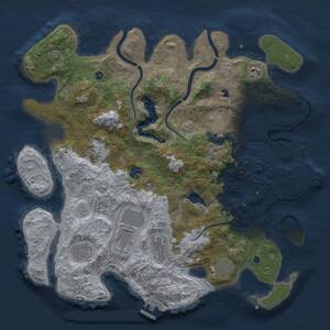 Thumbnail Rust Map: Procedural Map, Size: 4000, Seed: 667456395, 15 Monuments