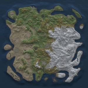 Thumbnail Rust Map: Procedural Map, Size: 4500, Seed: 1408530504, 19 Monuments