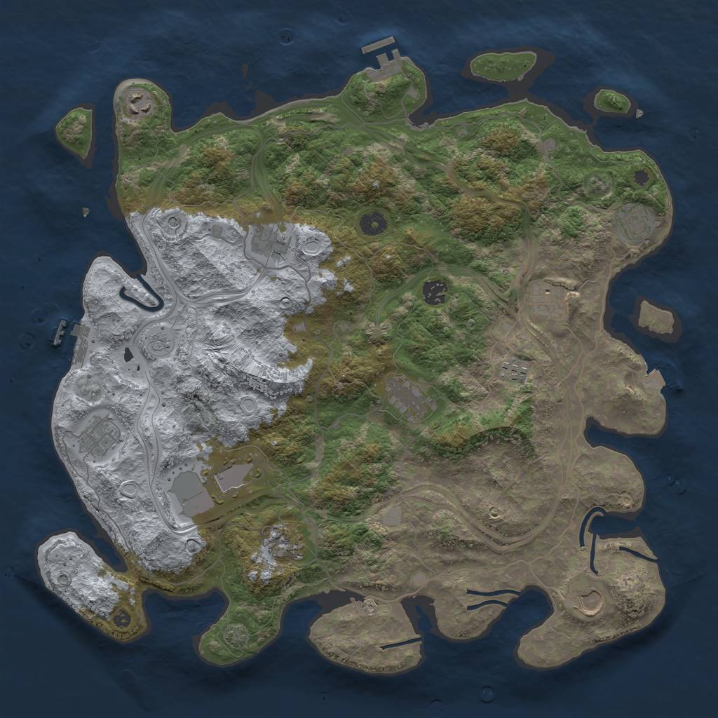 Rust Map: Procedural Map, Size: 4250, Seed: 1128085158, 19 Monuments