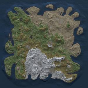 Thumbnail Rust Map: Procedural Map, Size: 4500, Seed: 138663645, 19 Monuments