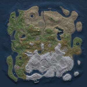 Thumbnail Rust Map: Procedural Map, Size: 4000, Seed: 60624, 14 Monuments
