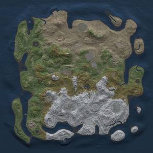 Thumbnail Rust Map: Procedural Map, Size: 4000, Seed: 60624, 18 Monuments