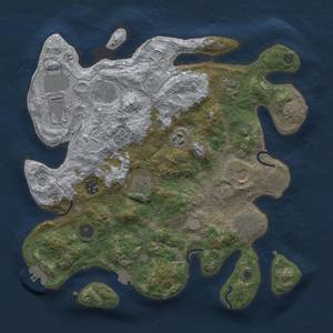 Thumbnail Rust Map: Procedural Map, Size: 3500, Seed: 1060381681, 16 Monuments