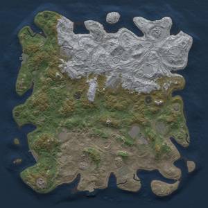 Thumbnail Rust Map: Procedural Map, Size: 4500, Seed: 1752778181, 19 Monuments