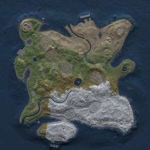 Thumbnail Rust Map: Procedural Map, Size: 3000, Seed: 1810721396, 11 Monuments