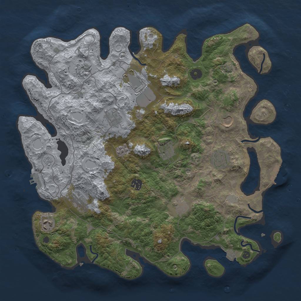 Rust Map: Procedural Map, Size: 4000, Seed: 20240608, 19 Monuments