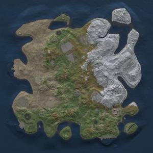 Thumbnail Rust Map: Procedural Map, Size: 3500, Seed: 428772291, 16 Monuments