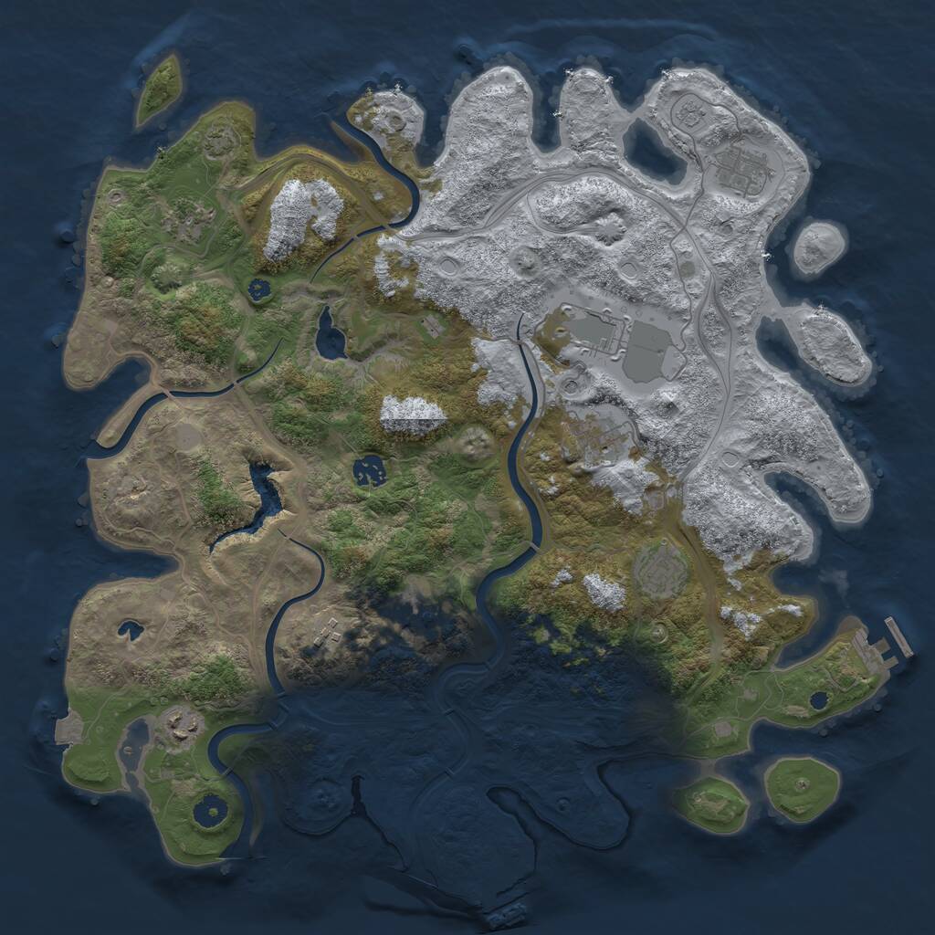 Rust Map: Procedural Map, Size: 4250, Seed: 4562860, 15 Monuments