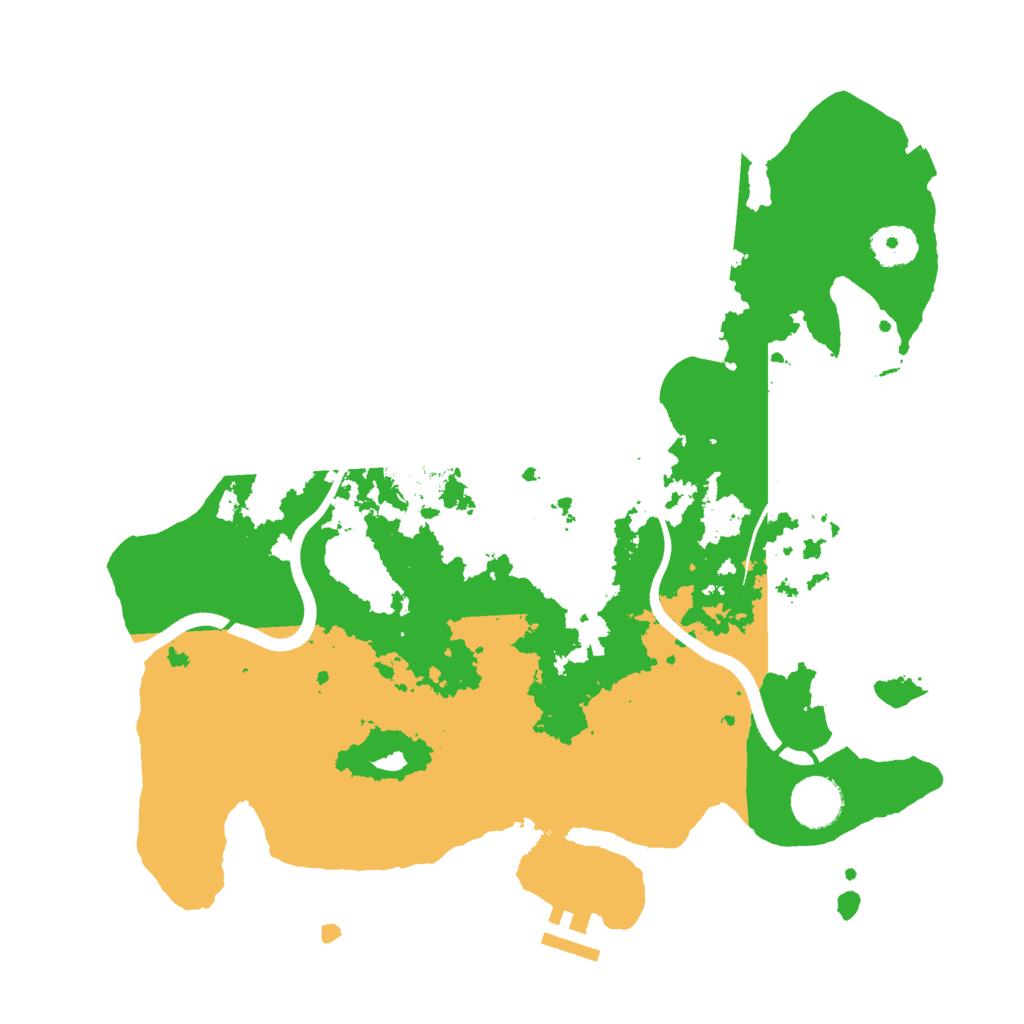 Biome Rust Map: Procedural Map, Size: 3500, Seed: 54111465