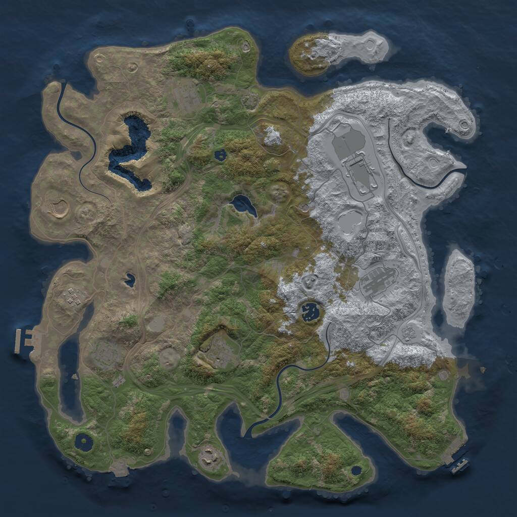 Rust Map: Procedural Map, Size: 4250, Seed: 1204415300, 15 Monuments