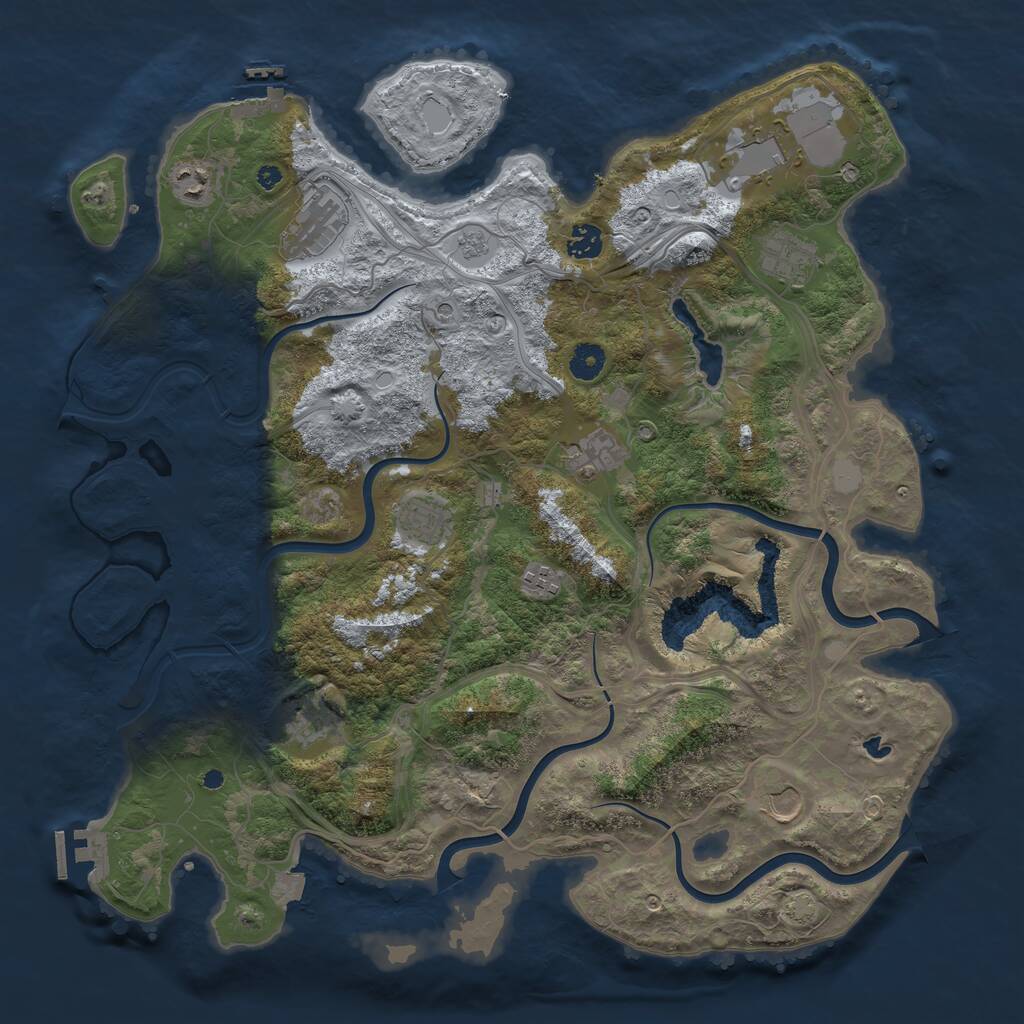 Rust Map: Procedural Map, Size: 4250, Seed: 662024, 16 Monuments