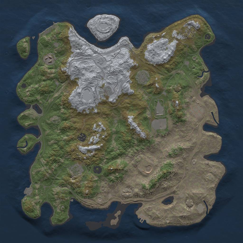 Rust Map: Procedural Map, Size: 4250, Seed: 662024, 18 Monuments