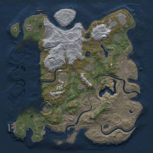 Thumbnail Rust Map: Procedural Map, Size: 4250, Seed: 662024, 16 Monuments
