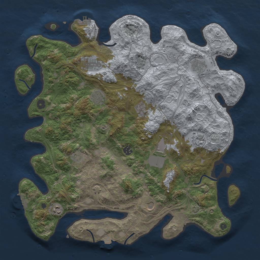 Rust Map: Procedural Map, Size: 4250, Seed: 1599060981, 19 Monuments