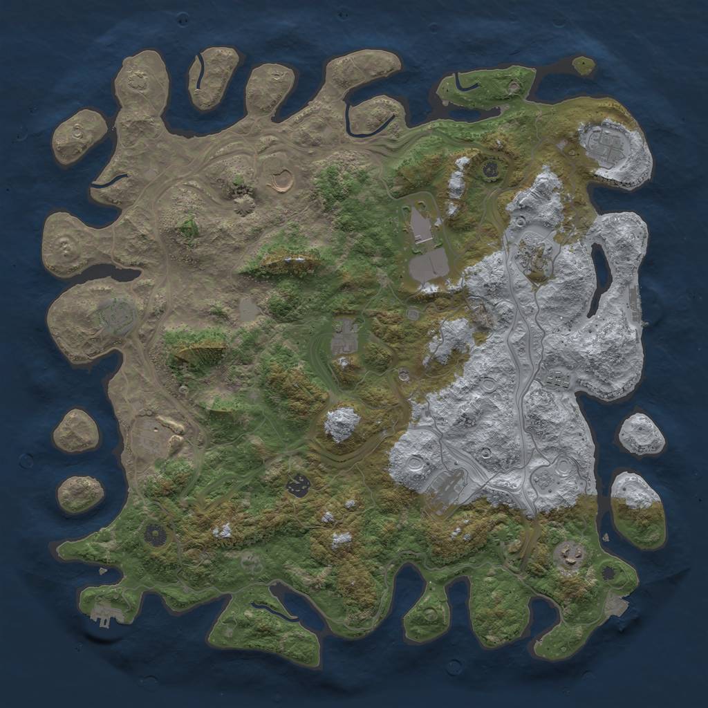 Rust Map: Procedural Map, Size: 4650, Seed: 25753, 19 Monuments