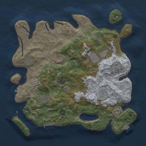 Thumbnail Rust Map: Procedural Map, Size: 3700, Seed: 2117542004, 16 Monuments