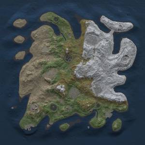 Thumbnail Rust Map: Procedural Map, Size: 3300, Seed: 953413313, 14 Monuments