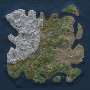 Thumbnail Rust Map: Procedural Map, Size: 3750, Seed: 512304, 18 Monuments