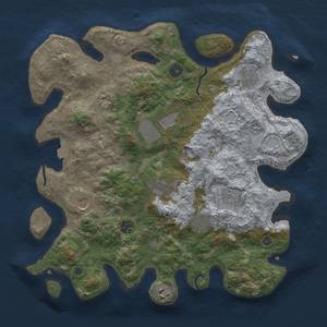 Thumbnail Rust Map: Procedural Map, Size: 3750, Seed: 64544051, 16 Monuments