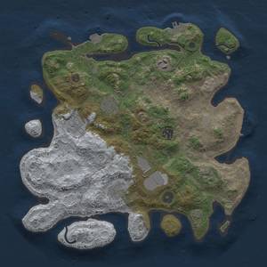 Thumbnail Rust Map: Procedural Map, Size: 3500, Seed: 2125142426, 16 Monuments