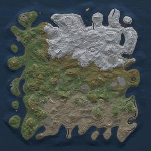 Thumbnail Rust Map: Procedural Map, Size: 4500, Seed: 348361826, 18 Monuments