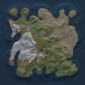 Thumbnail Rust Map: Procedural Map, Size: 3500, Seed: 930798864, 16 Monuments