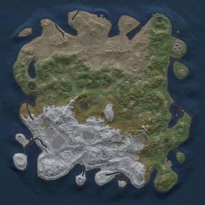 Thumbnail Rust Map: Procedural Map, Size: 4000, Seed: 305568703, 18 Monuments