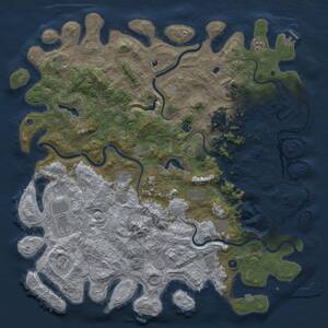 Thumbnail Rust Map: Procedural Map, Size: 5500, Seed: 29082024, 17 Monuments