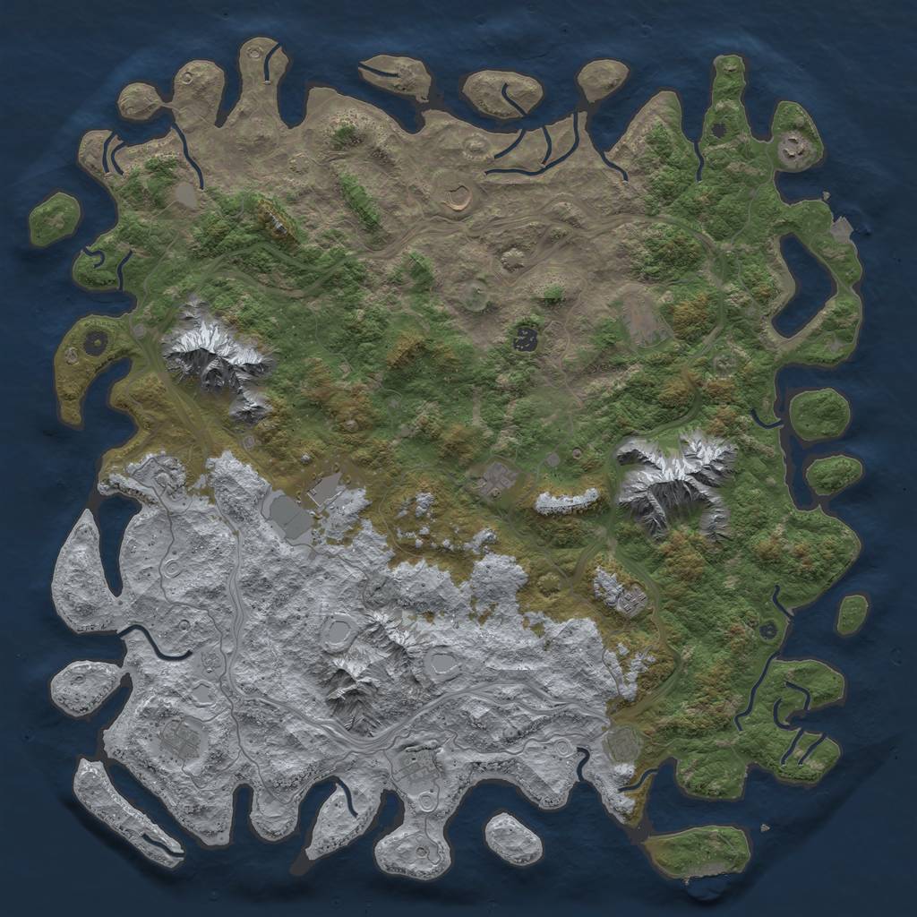 Rust Map: Procedural Map, Size: 5500, Seed: 29082024, 18 Monuments