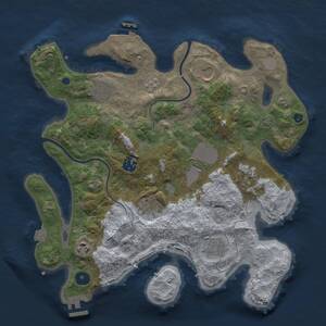 Thumbnail Rust Map: Procedural Map, Size: 3500, Seed: 916354720, 15 Monuments