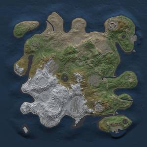 Thumbnail Rust Map: Procedural Map, Size: 3000, Seed: 1935942168, 13 Monuments