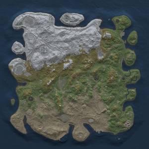 Thumbnail Rust Map: Procedural Map, Size: 4500, Seed: 897544810, 19 Monuments