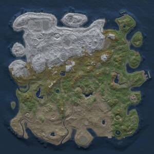 Thumbnail Rust Map: Procedural Map, Size: 4500, Seed: 897544810, 16 Monuments