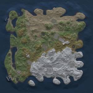 Thumbnail Rust Map: Procedural Map, Size: 4250, Seed: 614840764, 19 Monuments