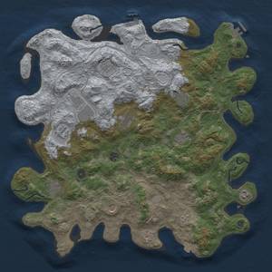 Thumbnail Rust Map: Procedural Map, Size: 4500, Seed: 531115015, 19 Monuments