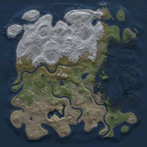 Thumbnail Rust Map: Procedural Map, Size: 4250, Seed: 439721229, 16 Monuments