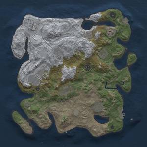 Thumbnail Rust Map: Procedural Map, Size: 3500, Seed: 2006348953, 17 Monuments